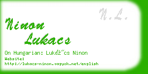 ninon lukacs business card